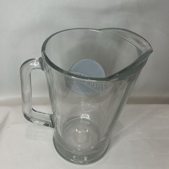 Blue Moon Beer Glass Pitcher Spout Handle 64 Oz 8 1/4 In 6 In Diameter Tall - Picture 2 of 5